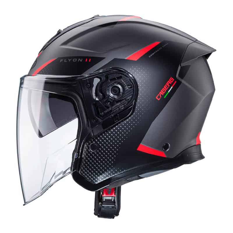 M8 MATT GREY / RED / BLACK - FIBERGLASS - FLYON II BOSS