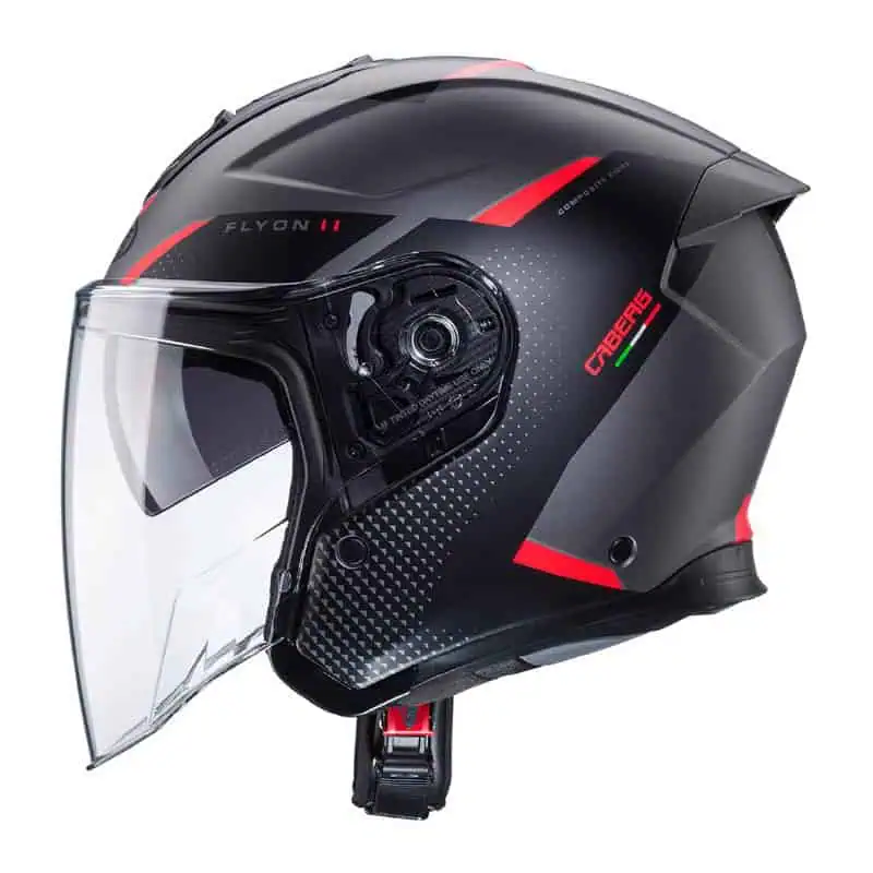 M8 MATT GREY / RED / BLACK - FIBERGLASS - FLYON II BOSS